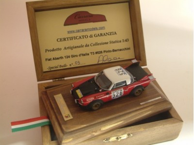 Fiat Abarth 124 #526 Giro d'Italia 1973 Pinto / Bernacchini - Special Built 1:43